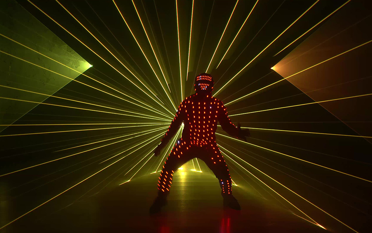 baile laser rgb full color show visual tecnología luminoso luces blackout madrid laserman españa
